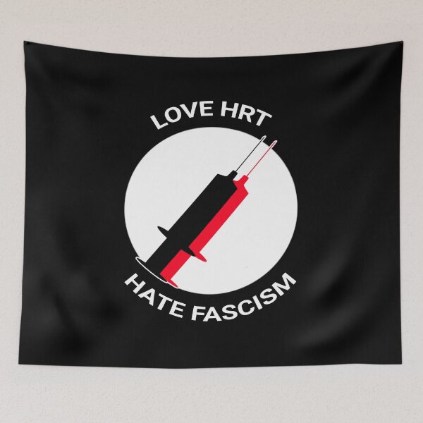 Item preview, LOVE HRT / HATE FASCISM designed and sold by birdgoatman.