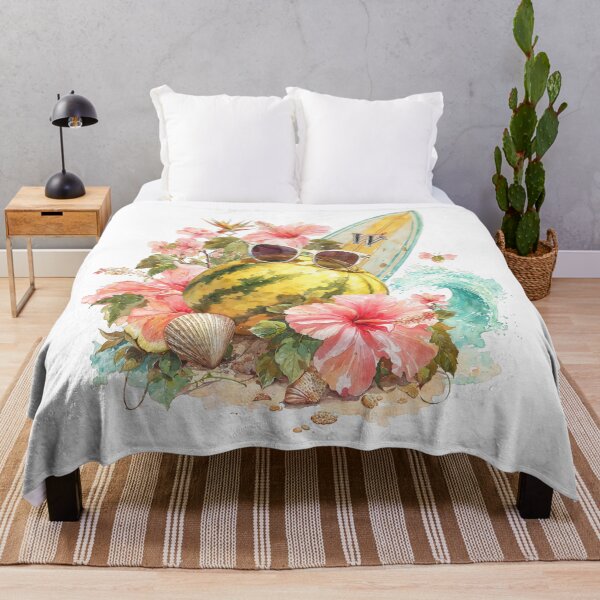 Item preview, Cool Watermelon Summer Vibes with Surfboard and Hibiscus designed and sold by Anastasiia Yurevych.