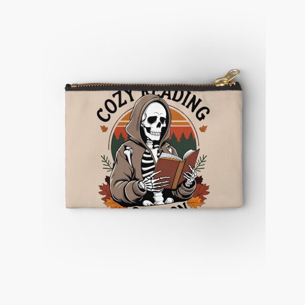Item preview, Cozy Reading Season – Skeleton Autumn Book Lover  designed and sold by NerdyRunner.