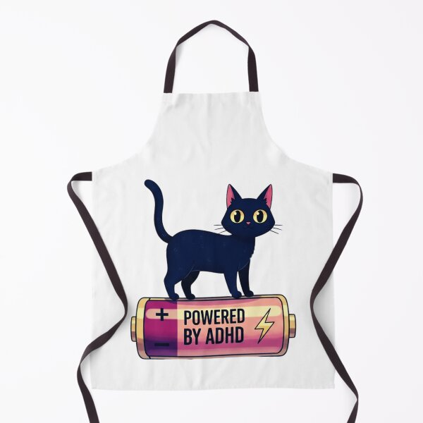 Item preview, Powered By ADHD Cat Pink designed and sold by MotivaChic.