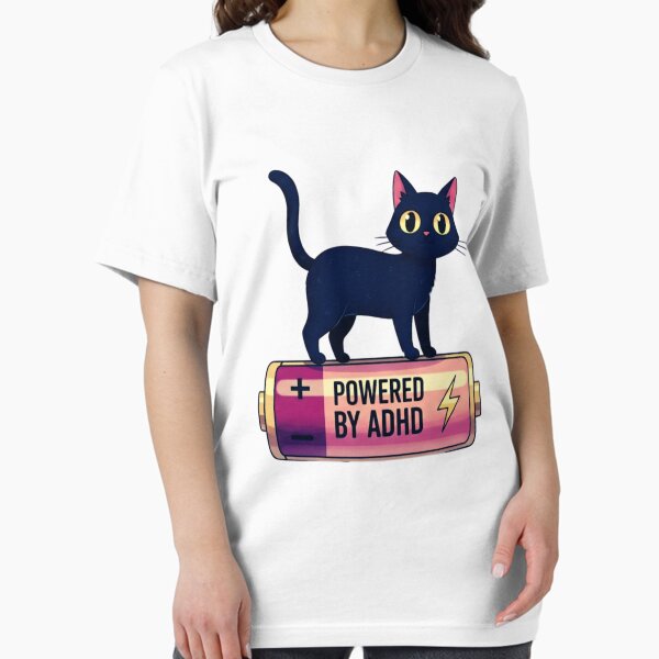 Aperçu de l'œuvre Propulsé par ADHD Cat Pink créée et vendue par MotivaChic.