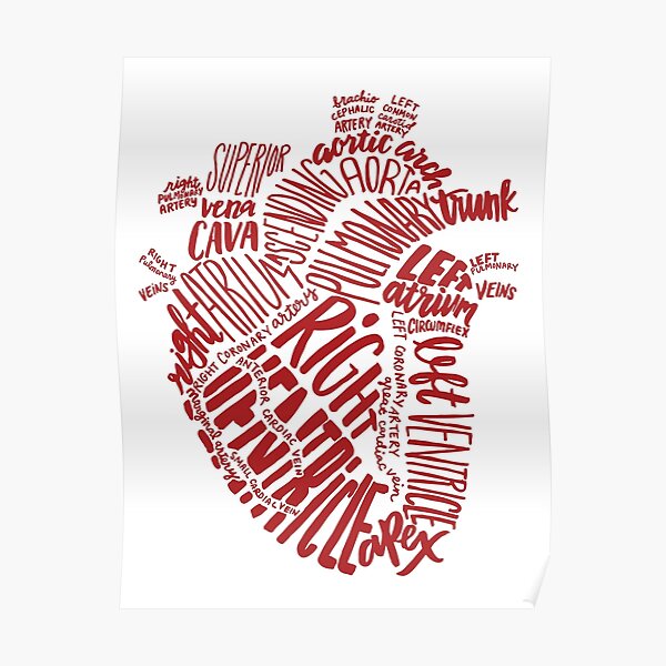Handwritten Heart Poster