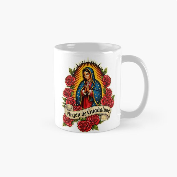 Artikelvorschau, Virgen de Guadalupe Jungfrau Maria Virgencita Mexikanische Blumen entworfen und verkauft von HechoEnAztlan.