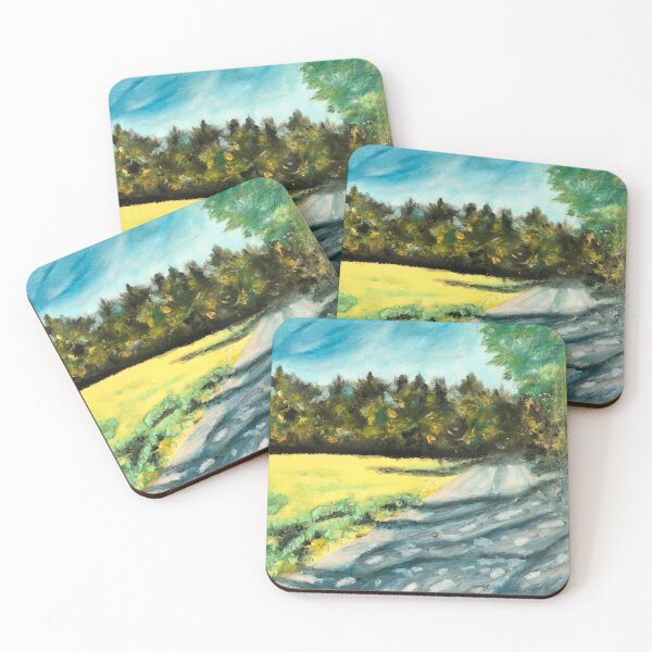 Item preview, Countryside Road – Serene Oil Pastel Landsca designed and sold by TheWorstedGrey.