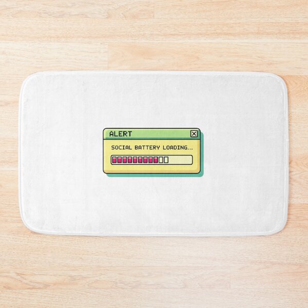 Item preview, Social Battery Loading Bar Retro designed and sold by MotivaChic.