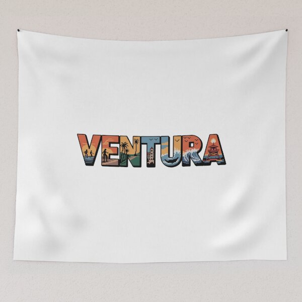 Item preview, Ventura California Pixel Art Design – 8-Bit Coastal Sunset with Surfers, Lifeguard Tower, Ocean Waves & Retro Beach Vibes designed and sold by CircinusStore.