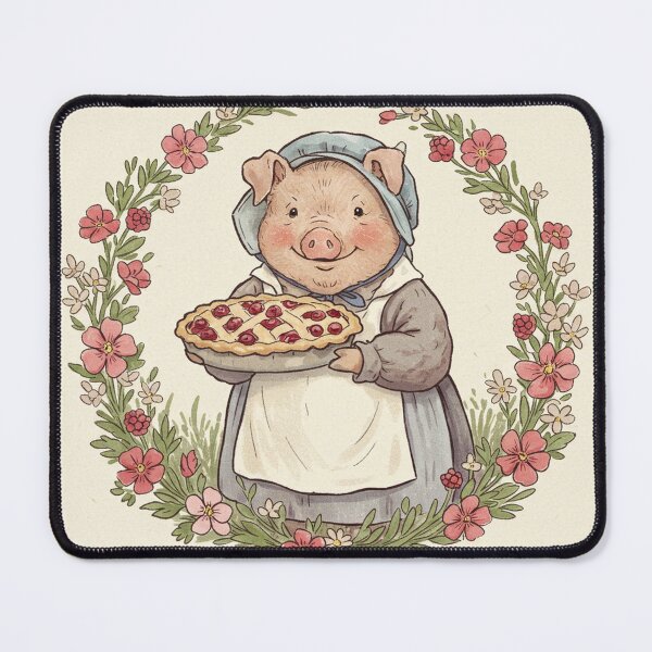 Item preview, "Warm Pie, Warm Heart" – A Sweet Pig Lady in the Garden designed and sold by Pasteltone.