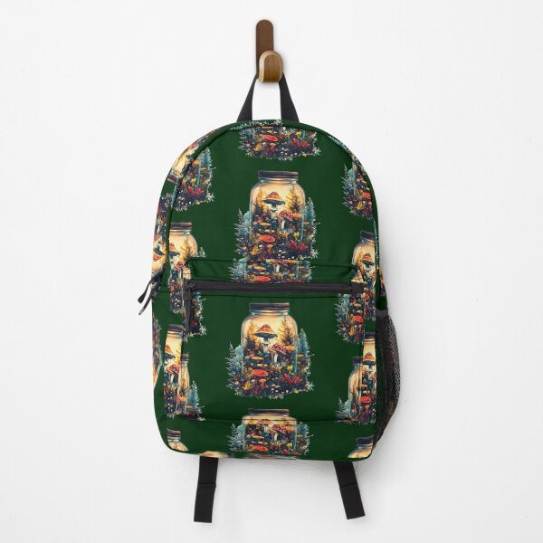 Item preview, Mushroom Jar Watercolor Design – Enchanted Cottagecore Fauna Art – Whimsical Mushroomcore designed and sold by ChuckleSpace.