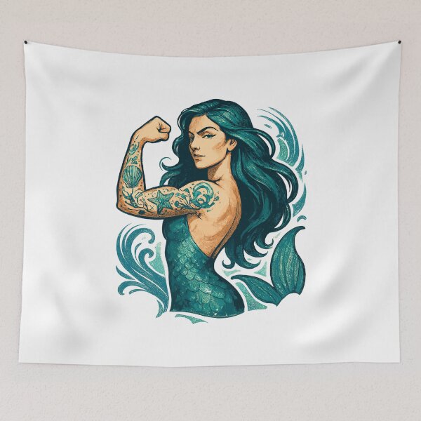 Item preview, Strong Mermaid Nix Water Woman Gift designed and sold by Pineapple-Tree.