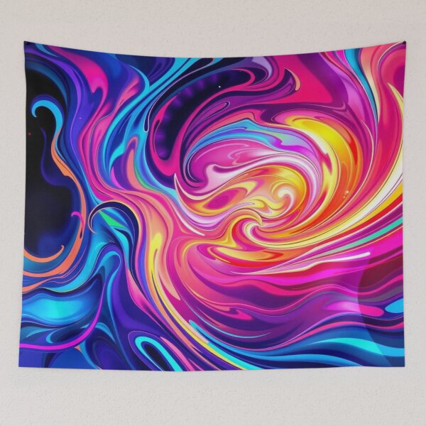 Item preview, Vibrant Abstract Dreamscape – Flood of colors meets dynamic forms in surreal harmony designed and sold by FotoworldEdel.