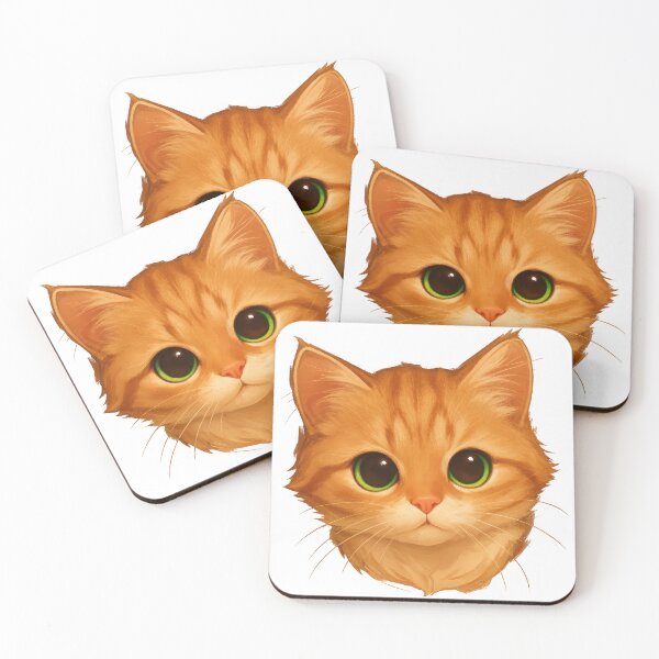 Item preview, "Too Cute to Handle: Orange Cat Face of Pure Joy" Kitty Cat art designed and sold by Ericaholicgifts.