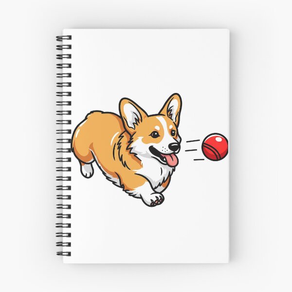 Item preview, Lively Corgi Chasing Ball in Warm Golden Tones    designed and sold by zoughlal.