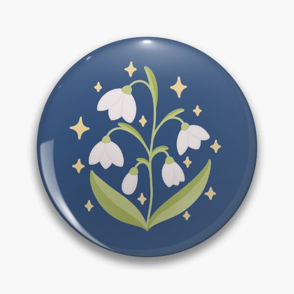 Item preview, cute sparkly snowdrop flowers white and green designed and sold by winterpumpkin.