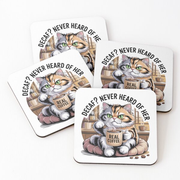 Item preview, Cat Lover Loves Real Coffee designed and sold by Bliss Find And Design.