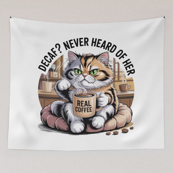 Item preview, Cat Lover Loves Real Coffee designed and sold by Bliss Find And Design.