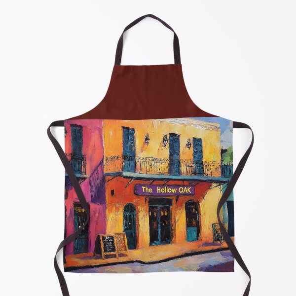 Item preview, Step Into The Hollow Oak Bar - A Colorful Slice of New Orleans Street Life Abstract Digital AI Art designed and sold by OlfactoART Studio.