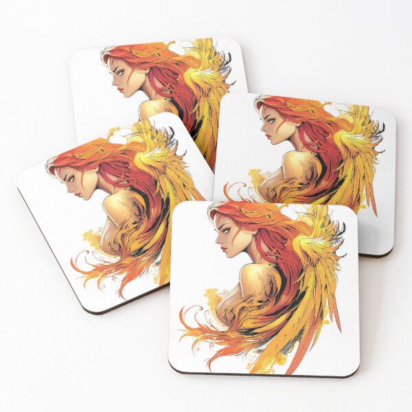 Item preview, beautiful red haired woman with angel wings designed and sold by javierparra.