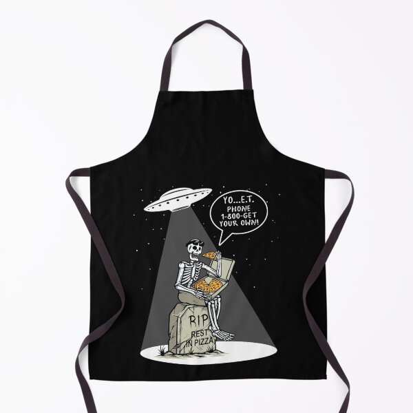 Item preview, ALIEN TRYING TO STEAL PIZZA FROM SKELETON designed and sold by FlutteringWings.