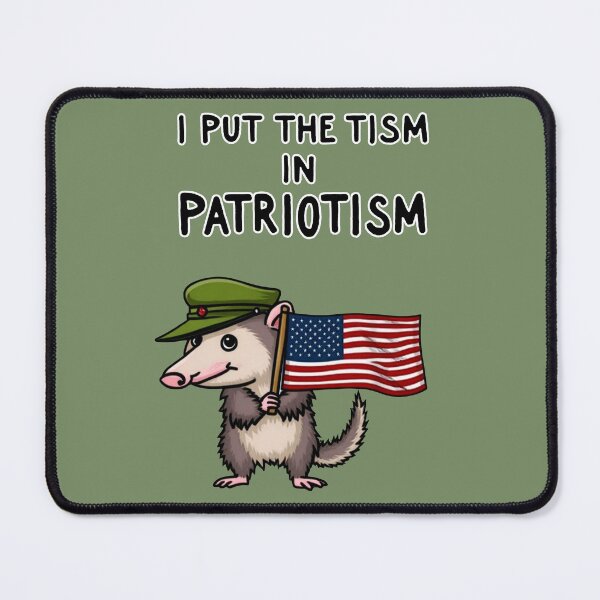 Item preview, I Put The Tism in Patriotism, Opossum, Animal, Gift designed and sold by ChearshiPrints.