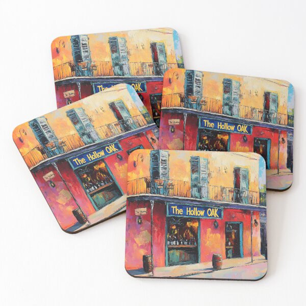 Item preview, Evening Pulse at The Hollow OAK Bar - Vibrant New Orleans Street Scene Capturing the City’s Energetic Spirit and Artistic Soul designed and sold by OlfactoART Studio.
