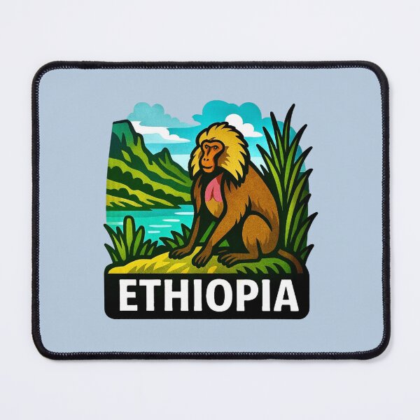 Item preview, Ethiopia Gelada Monkey Sticker designed and sold by Myra365Art.