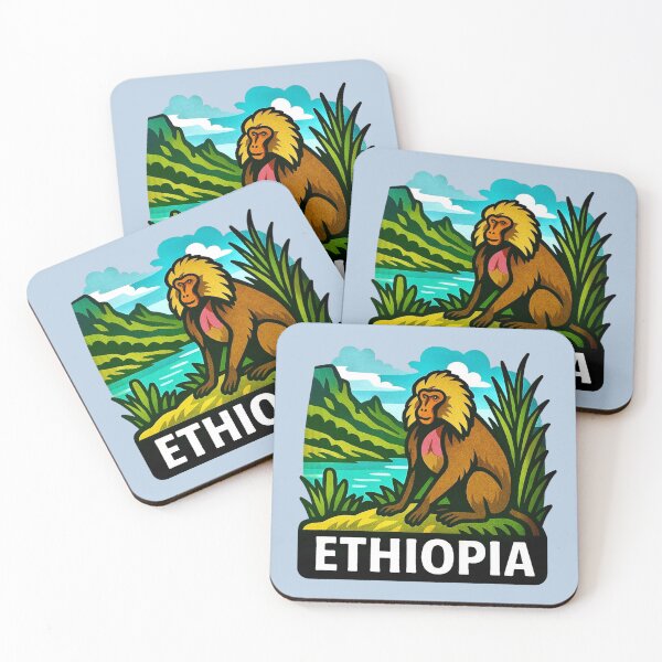 Item preview, Ethiopia Gelada Monkey Sticker designed and sold by Myra365Art.