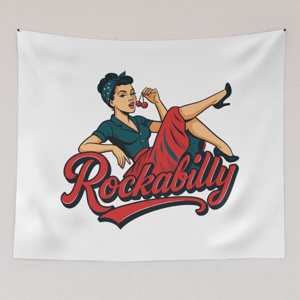 Item preview, Rockabilly forever cherries woman 50s gift designed and sold by Pineapple-Tree.