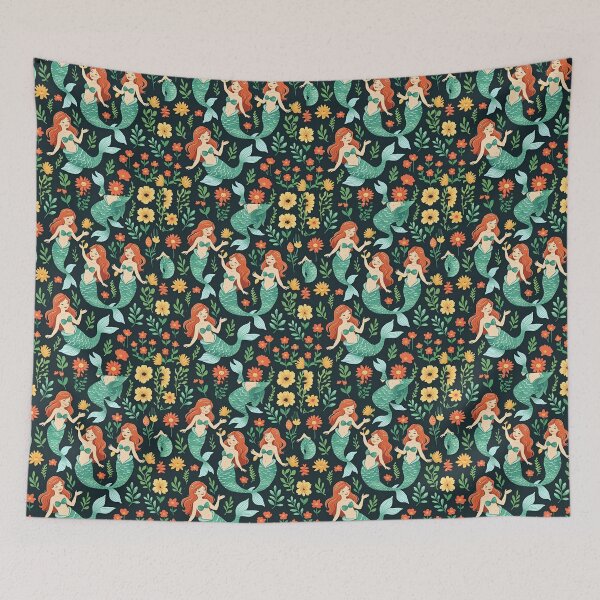 Item preview, Cottage Core Mermaid Pattern designed and sold by PatronesKawai.