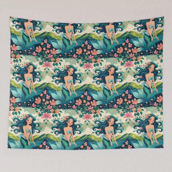 Item preview, Cottage Core Mermaid Pattern designed and sold by PatronesKawai.