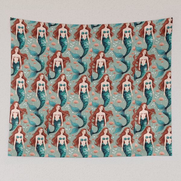 Item preview, Cottage Core Mermaid Pattern designed and sold by PatronesKawai.