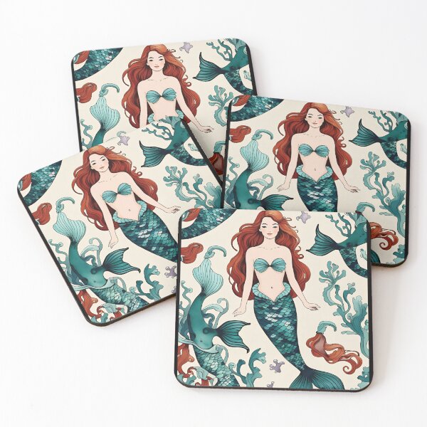 Item preview, Cottage Core Mermaid Pattern designed and sold by PatronesKawai.