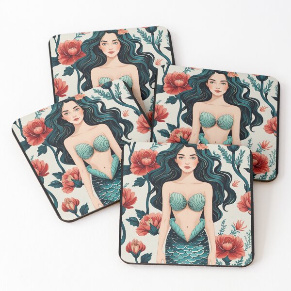 Item preview, Cottage Core Mermaid Pattern designed and sold by PatronesKawai.