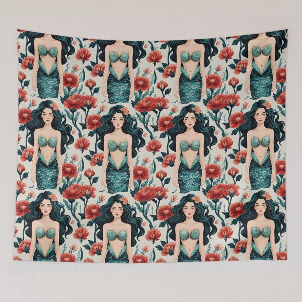 Item preview, Cottage Core Mermaid Pattern designed and sold by PatronesKawai.