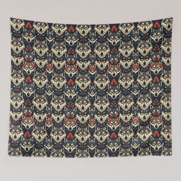 Item preview, Cottage Core Wolf Pattern designed and sold by PatronesKawai.