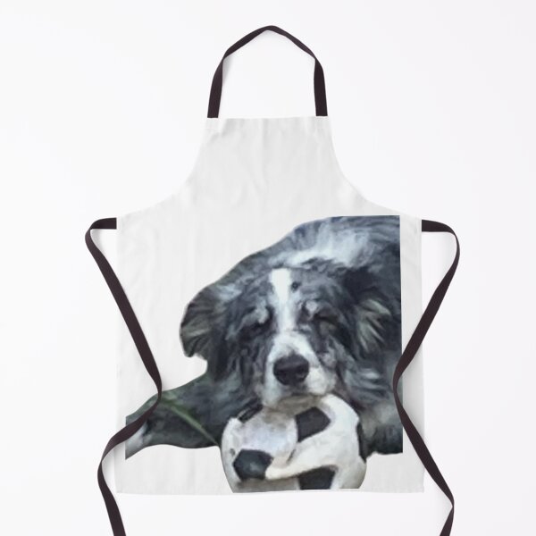 Item preview, Blue Merle Border Collie. with ball. designed and sold by Ferndragons.