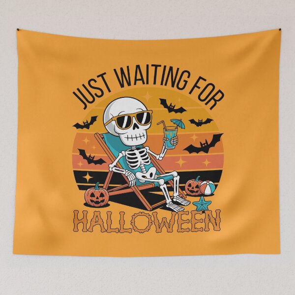 Item preview, Just Waiting for Halloween Spooky Skeleton  designed and sold by ManiaGrania.
