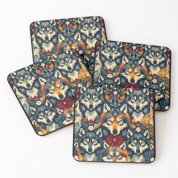 Item preview, Cottage Core Wolf Pattern designed and sold by PatronesKawai.