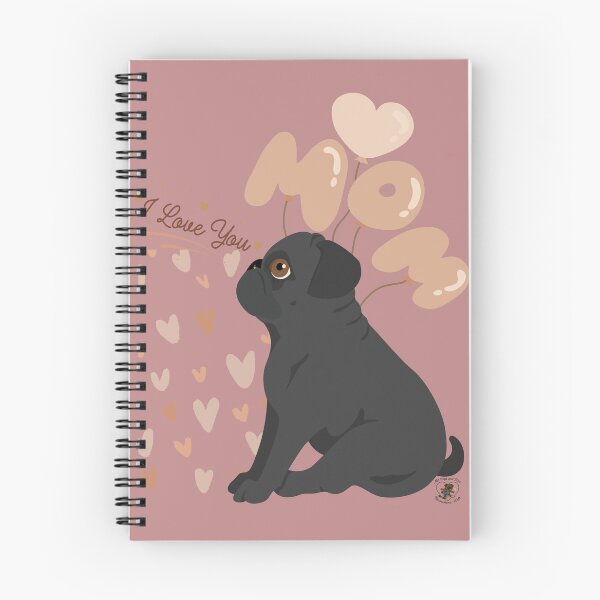 Item preview, Pug love for mom – heart balloons & “I Love You” designed and sold by MitMopsundHerz Rosinchens_Welt.