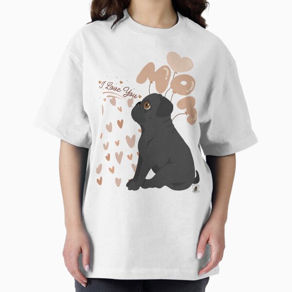 Item preview, Pug love for mom – heart balloons & “I Love You” designed and sold by MitMopsundHerz Rosinchens_Welt.