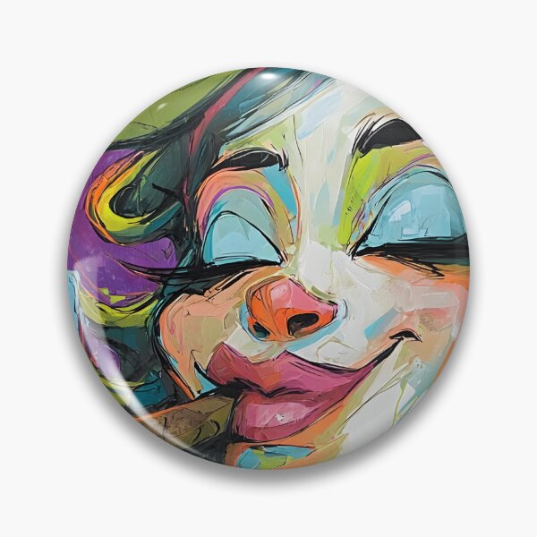Item preview, Light It Up- Playful Woman in Suit Enjoying a Cigar with Bold Style and Wild Exaggerated Smile designed and sold by OlfactoART Studio.