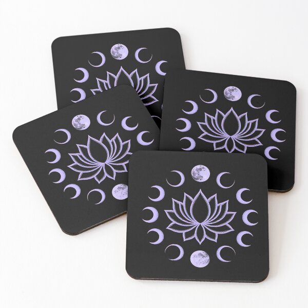 Item preview, Yoga lunar phases lotus circle purple design designed and sold by VibrArtco.