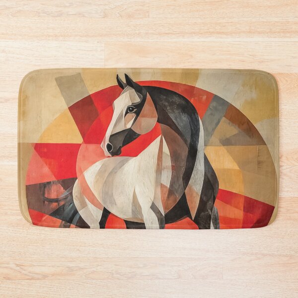 Item preview, Abstract Geometric design of a Horse in a Radial Red and White Composition. designed and sold by HEMRO.