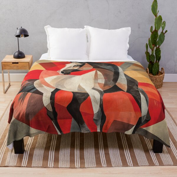 Item preview, Abstract Geometric design of a Horse in a Radial Red and White Composition. designed and sold by HEMRO.