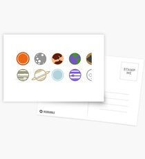 mimilist planets Postcards