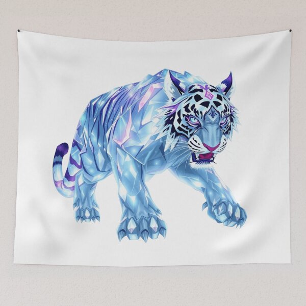 Item preview, Crystal Ice Tiger – Fantasy Elemental Beast designed and sold by ElementalBeast1.