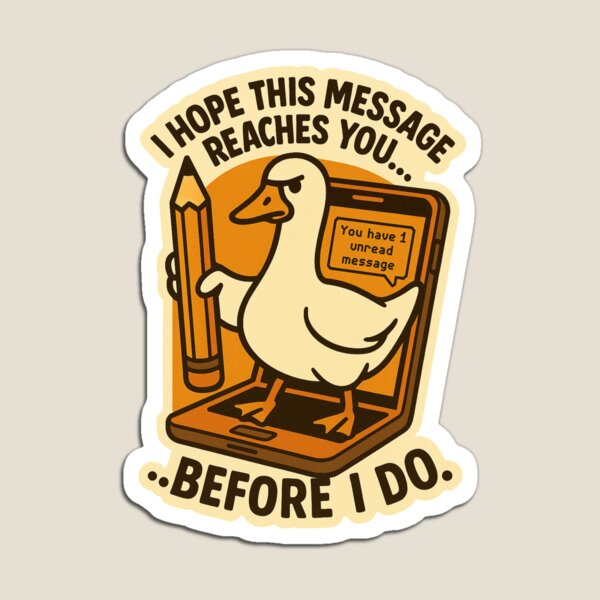 Item preview, I Hope This Message Reaches You… Goose with a Pencil designed and sold by 5CatDesign.