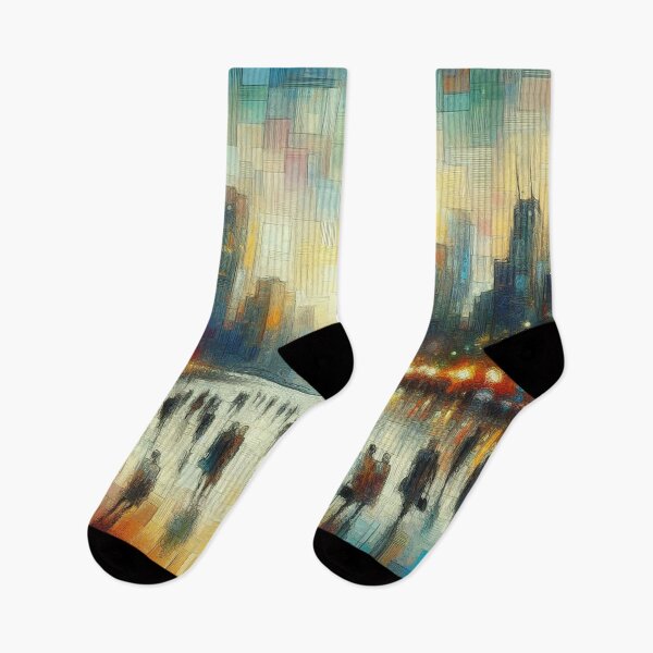 Item preview, Modern Cityscape inspired by Impressionism designed and sold by ArtwaveEmporium.