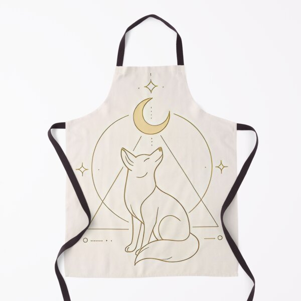 Item preview, Sacred Fox Gazing at the Moon – Sand and Gold Sacred Fox under Moonlight – Sand & Gold designed and sold by 	aluzia.design.