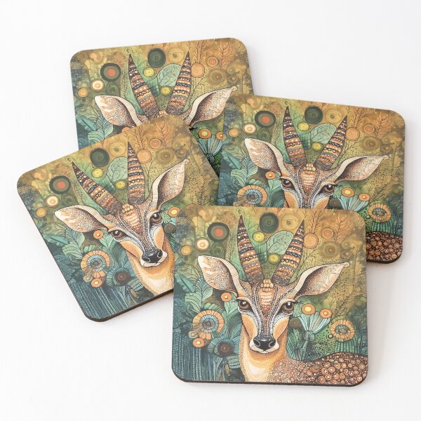 Item preview, Zen tangle Art design of an Antelope in Earthy Tones and Patterns. designed and sold by HEMRO.
