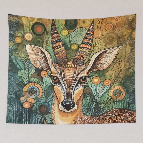 Item preview, Zen tangle Art design of an Antelope in Earthy Tones and Patterns. designed and sold by HEMRO.